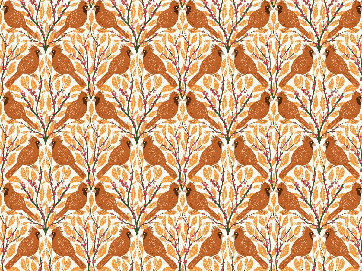 Yellow Cardinals Wallpaper Murals
