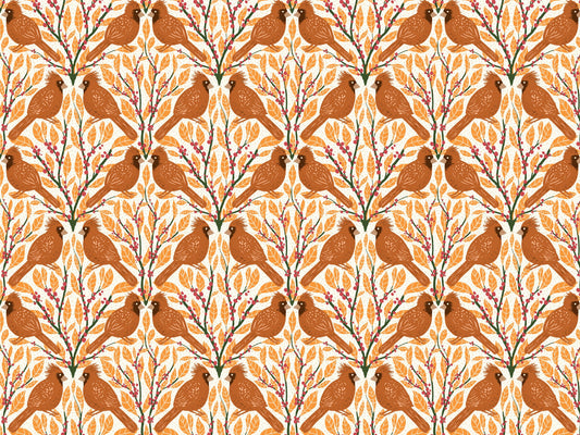 Yellow Cardinals Wallpaper Murals