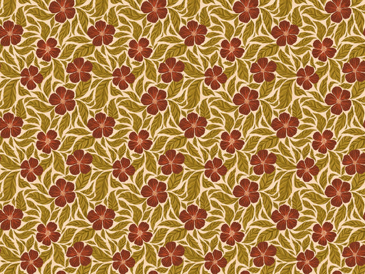 Vintage Flowers Dance Wallpaper