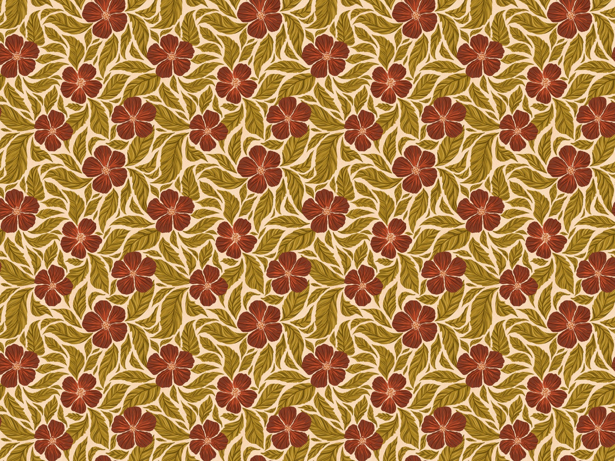 Vintage Flowers Dance Wallpaper