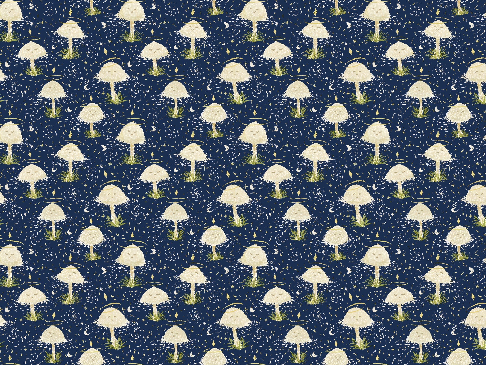 Dancing Mushrooms Wallpaper Murals