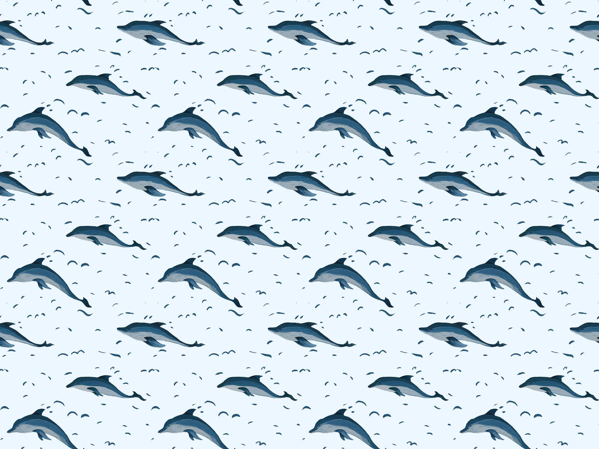 Dolphins in The Sea Wallpaper in your room — zoomed