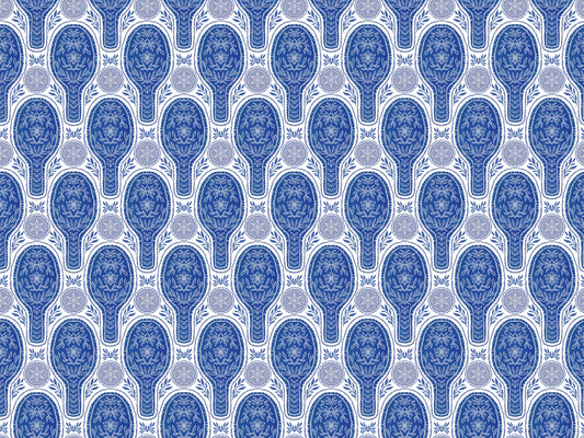 Floral Rockets Blue Wallpaper