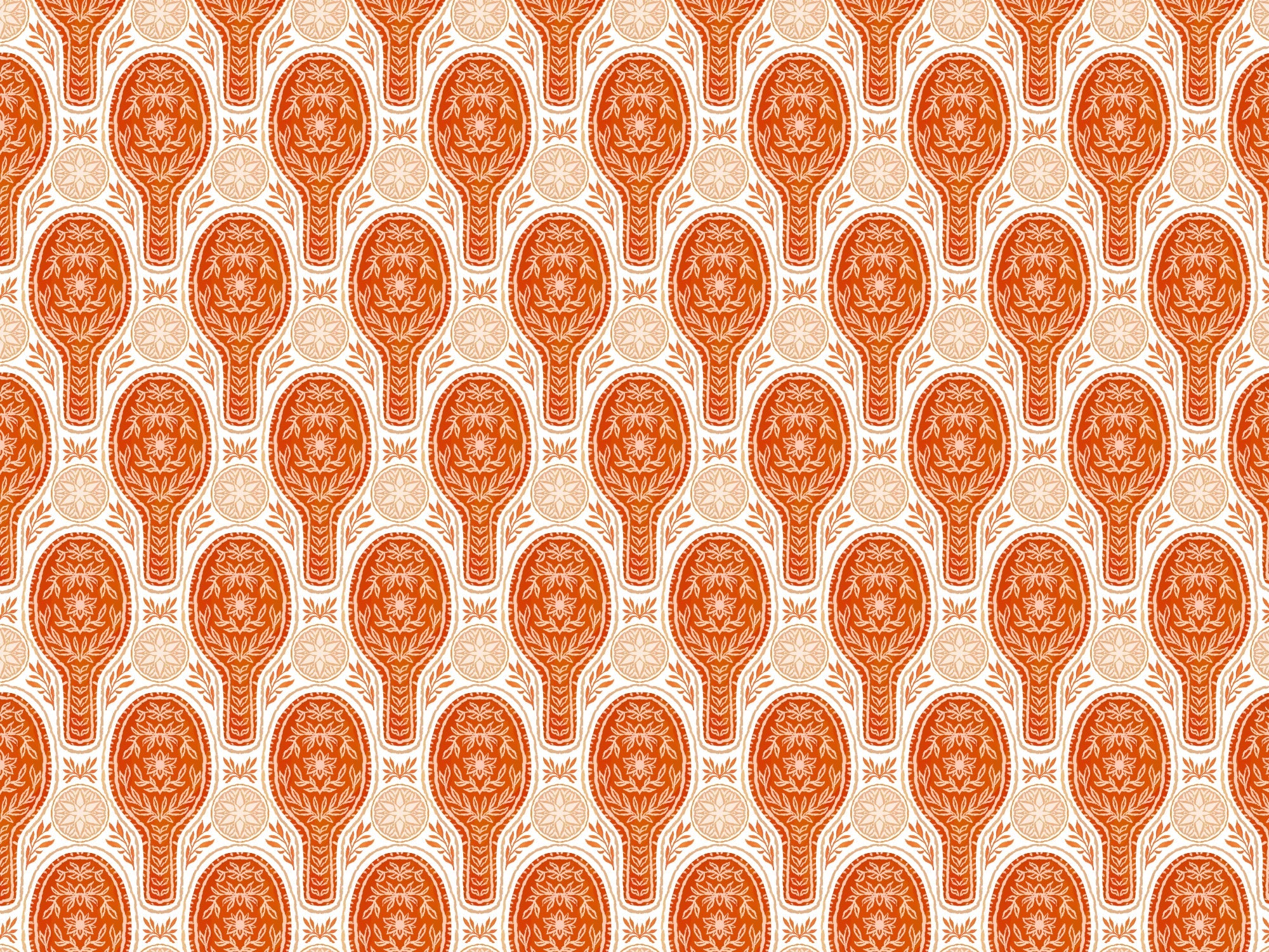 Floral Rockets Red Wallpaper