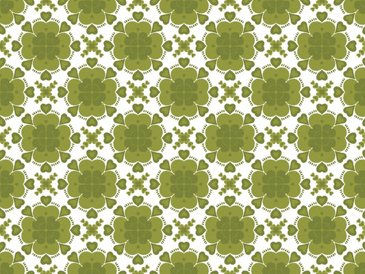 Green Clover Geometric Wallpaper