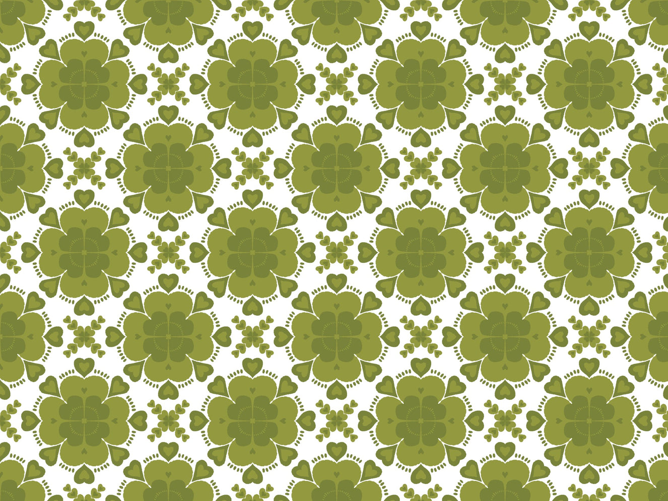 Green Clover Geometric Wallpaper