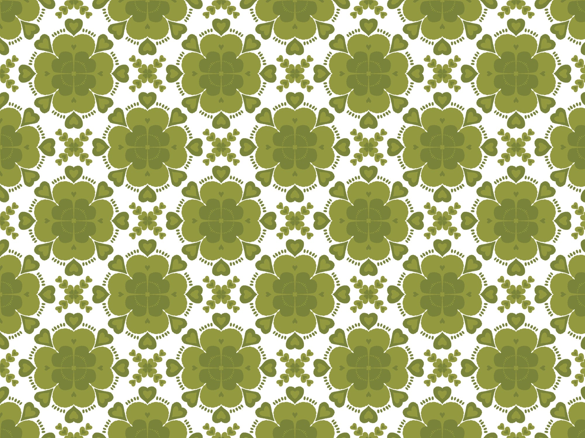 Green Clover Geometric Wallpaper