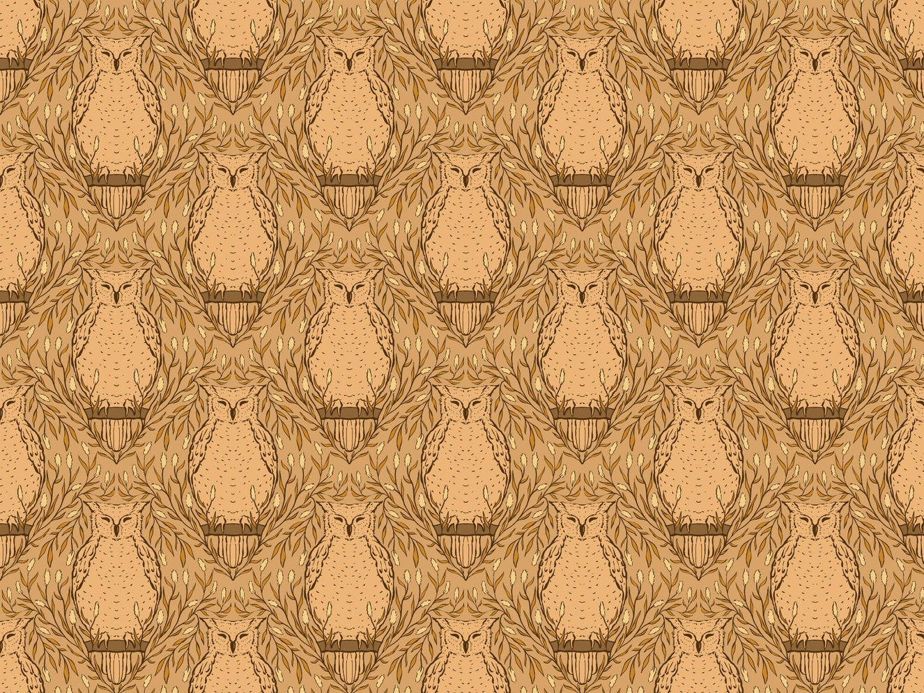 Harvest Owl Wallpaper for Walls