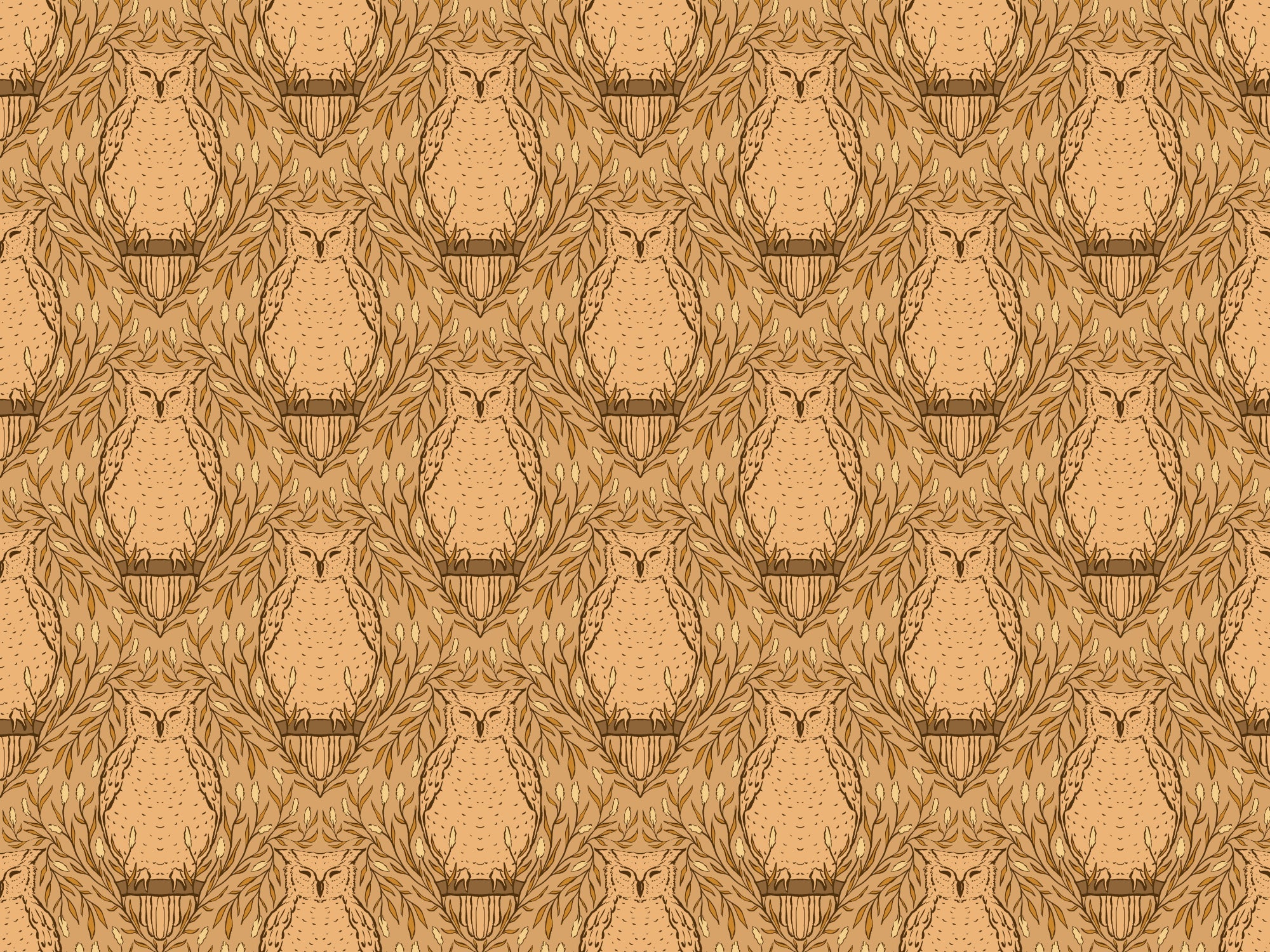 Harvest Owl Wallpaper for Walls