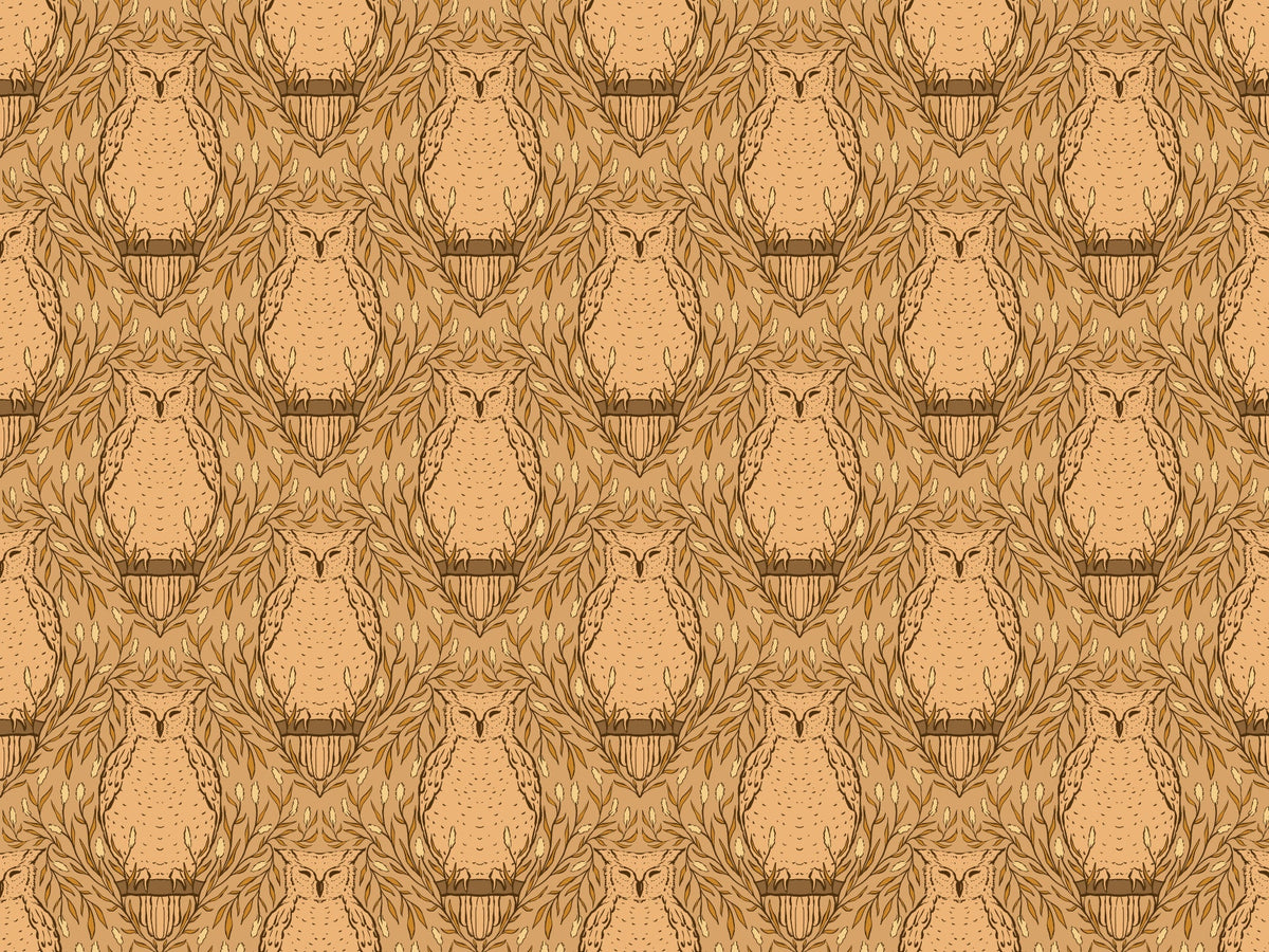 Harvest Owl Wallpaper for Walls in your room — zoomed