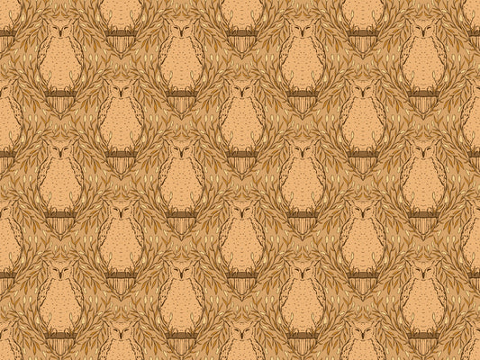 Harvest Owl Wallpaper for Walls