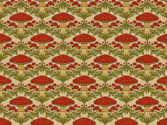 Heritage Mushroom Red Wallpaper