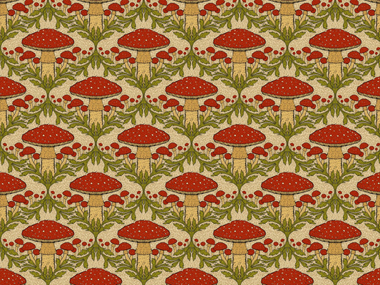Heritage Mushroom Red Wallpaper