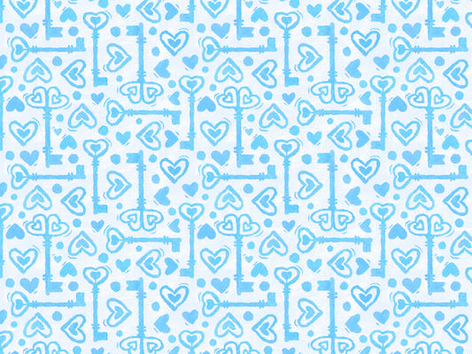 Key to The Heart Blue Wallpaper