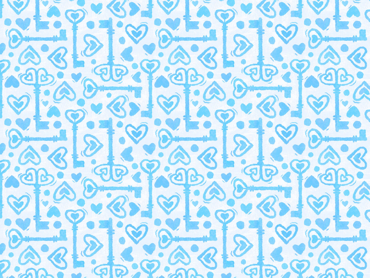 Key to The Heart Blue Wallpaper