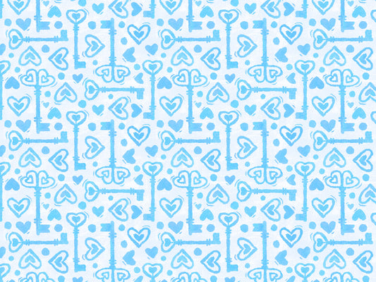 Key to The Heart Blue Wallpaper