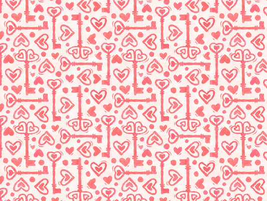 Key to The Heart Pink Wallpaper