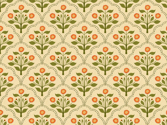 Orange Lantana Flowers Wallpaper