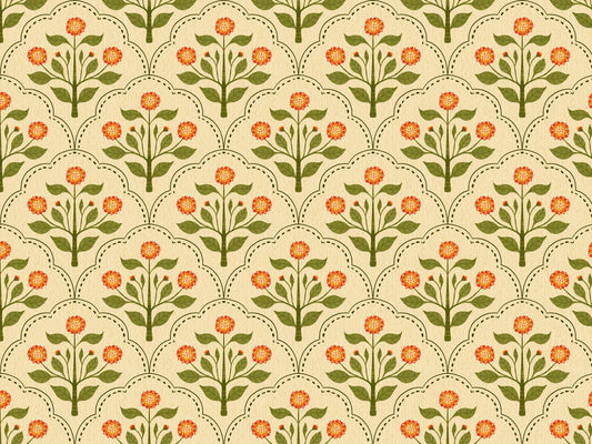 Orange Lantana Flowers Wallpaper