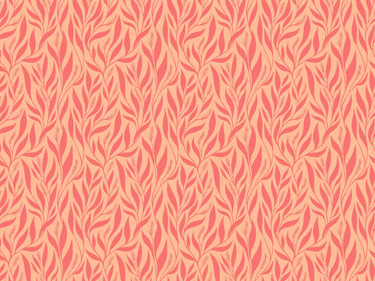 Peach and Pink Leavescapes Wallpaper