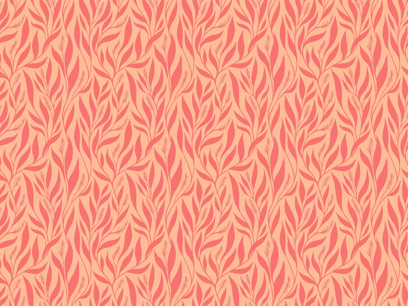 Peach and Pink Leavescapes Wallpaper