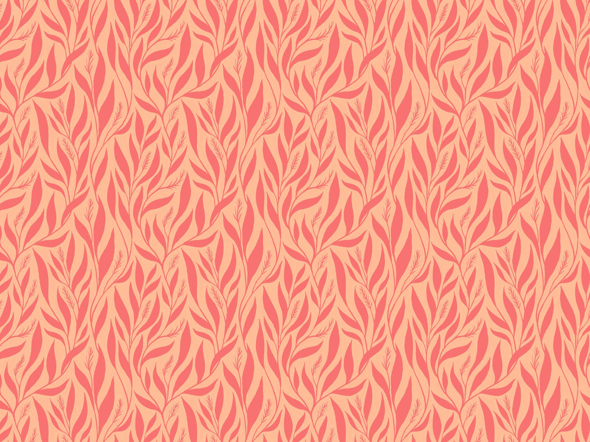 Peach and Pink Leavescapes Wallpaper