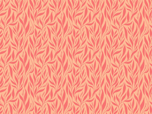 Peach and Pink Leavescapes Wallpaper