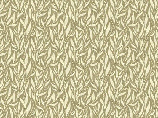 Sage Green Leavescapes Wallpaper