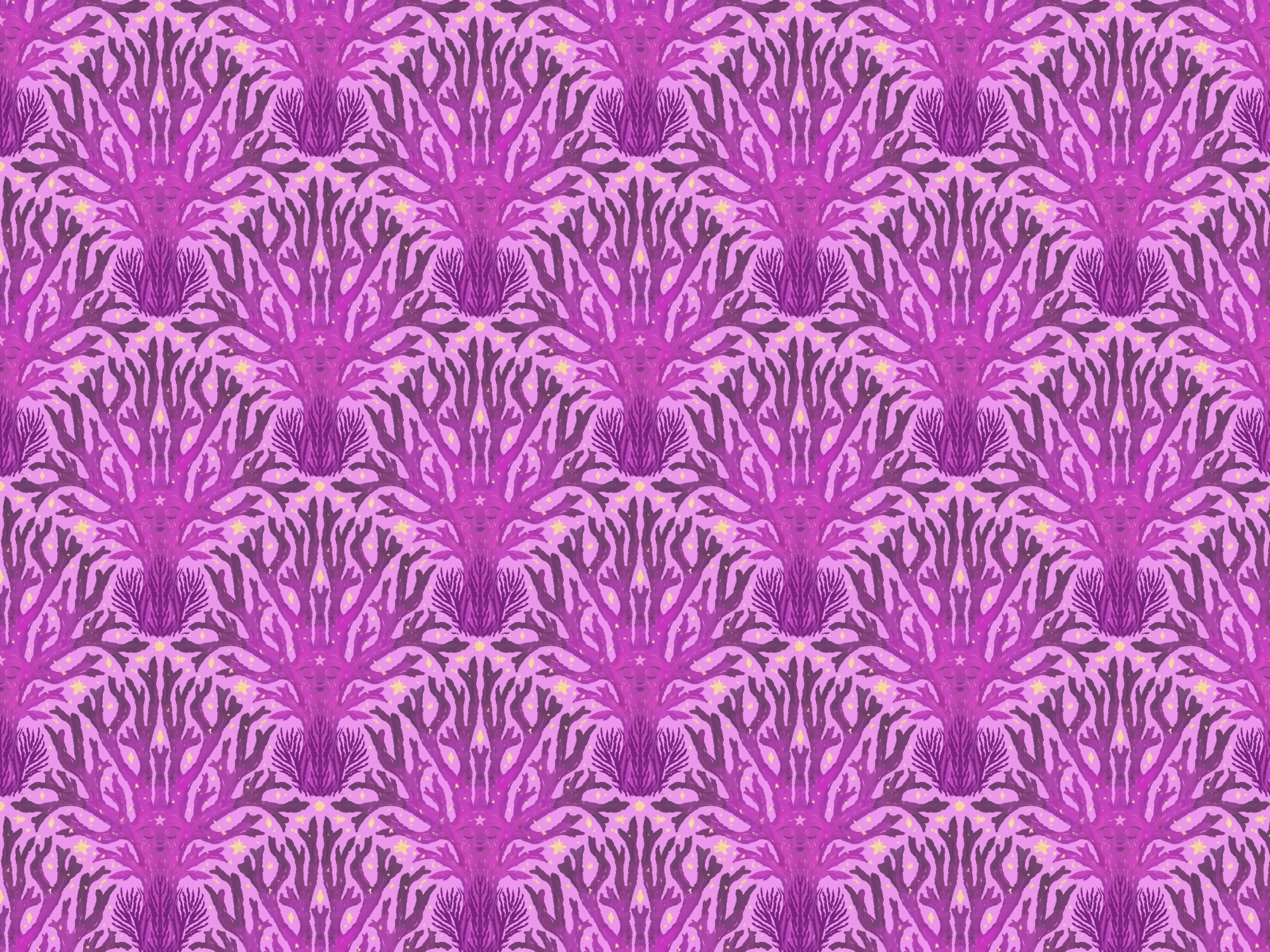 Lilac Cora Fungus Wallpaper in your room — zoomed