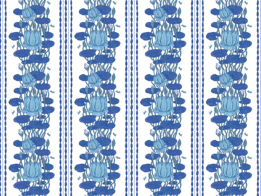 Lotus Stripe Wallpaper for Walls