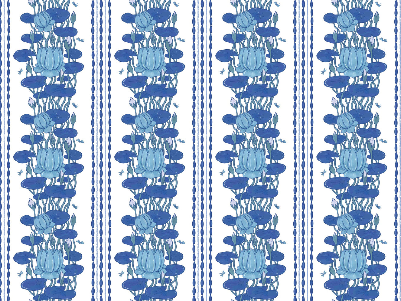 Lotus Stripe Wallpaper for Walls