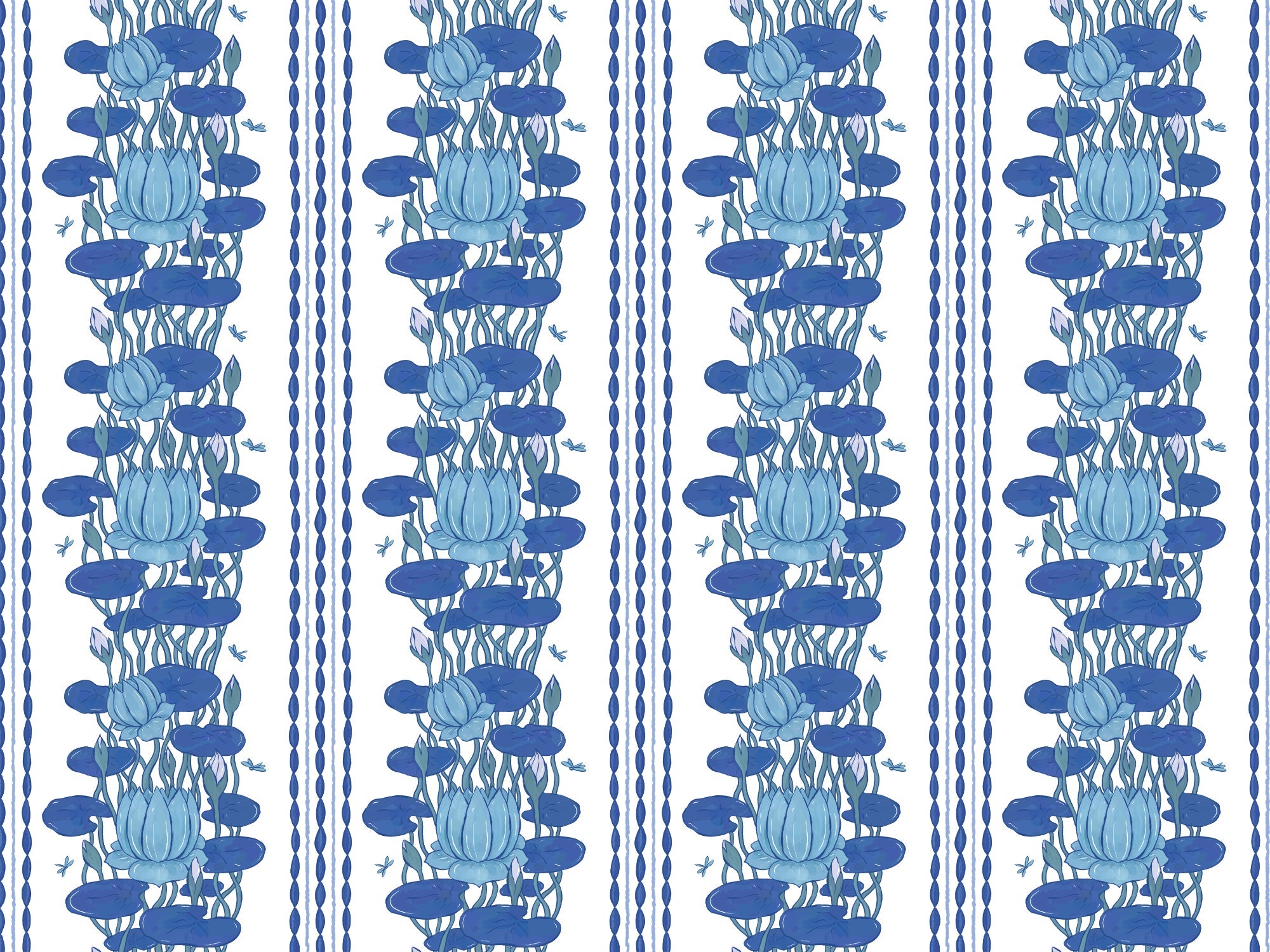Lotus Stripe Wallpaper for Walls