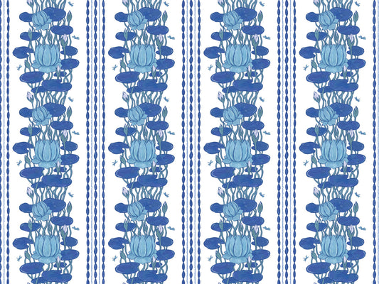 Lotus Stripe Wallpaper for Walls