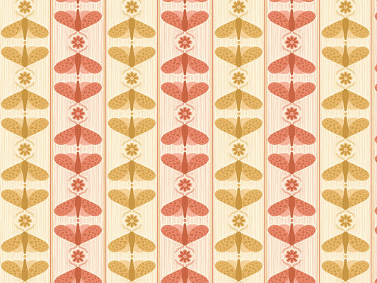 Moth Stripe Wallpaper