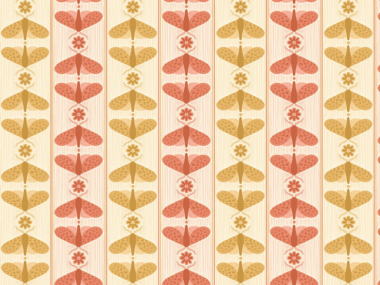 Moth Stripe Wallpaper