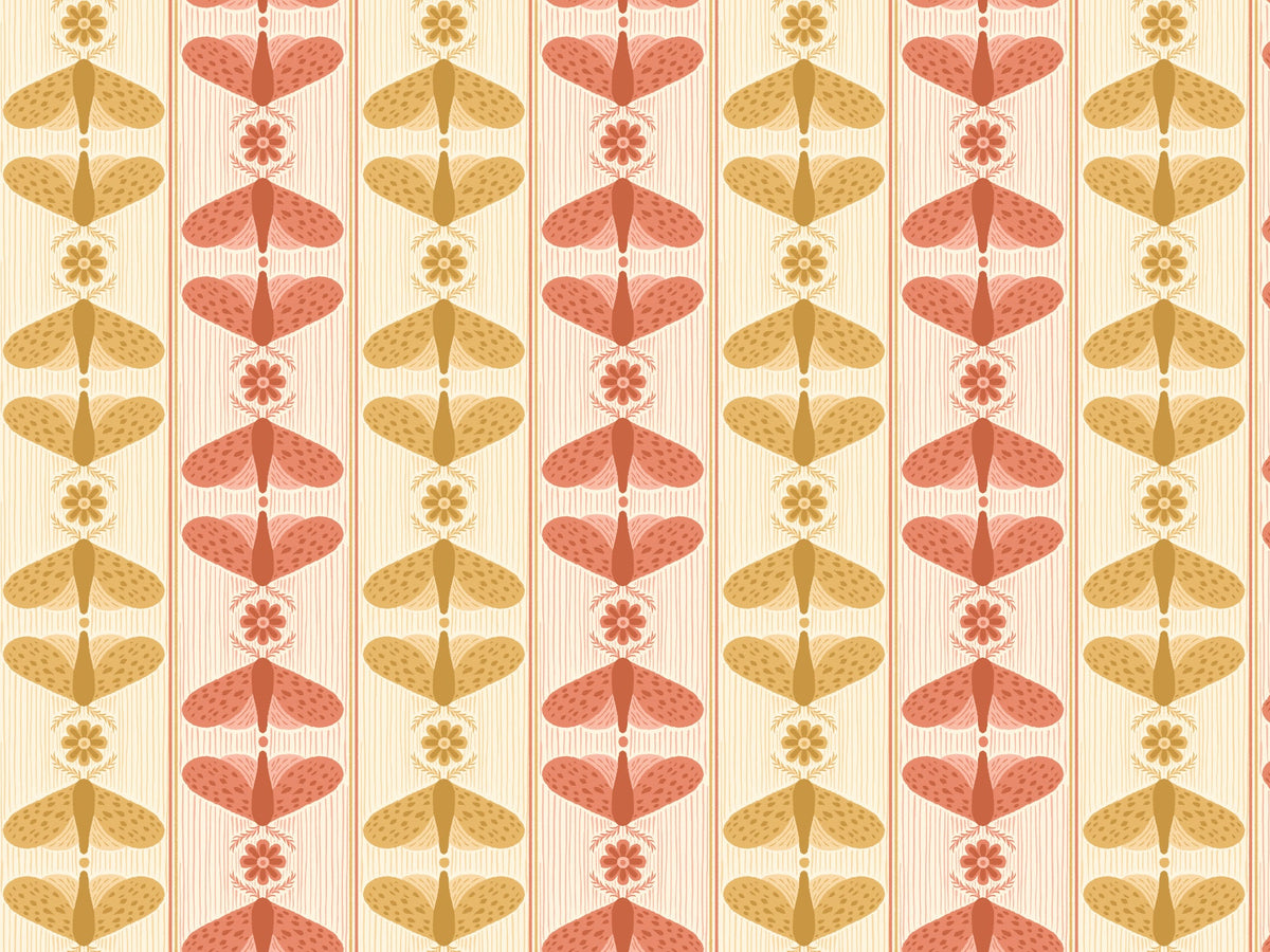 Moth Stripe Wallpaper
