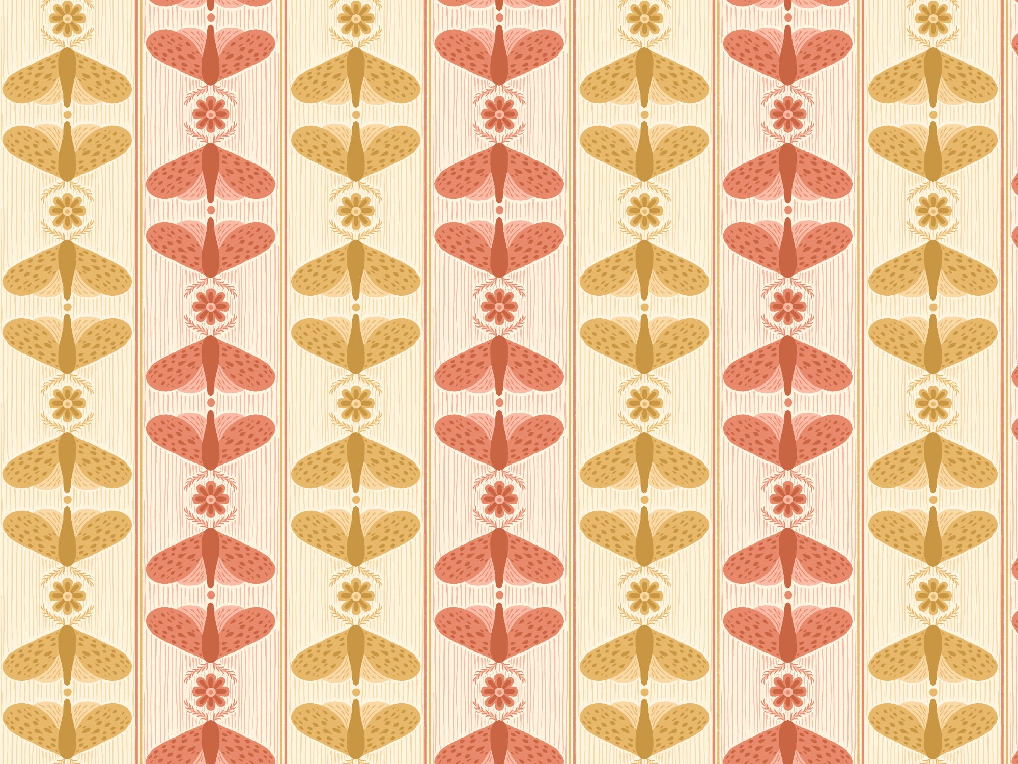 Moth Stripe Wallpaper