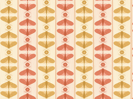 Moth Stripe Wallpaper