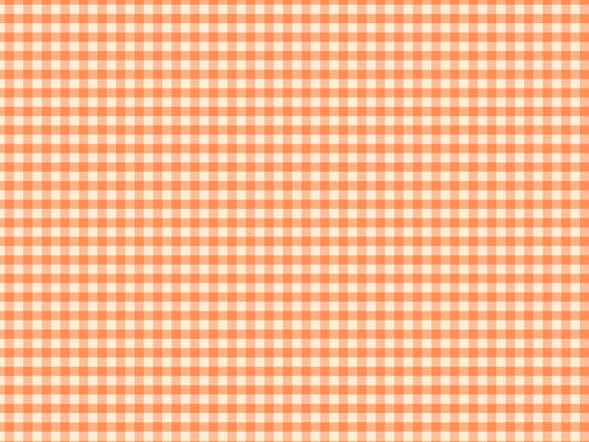 Peach Gingham Wallpaper
