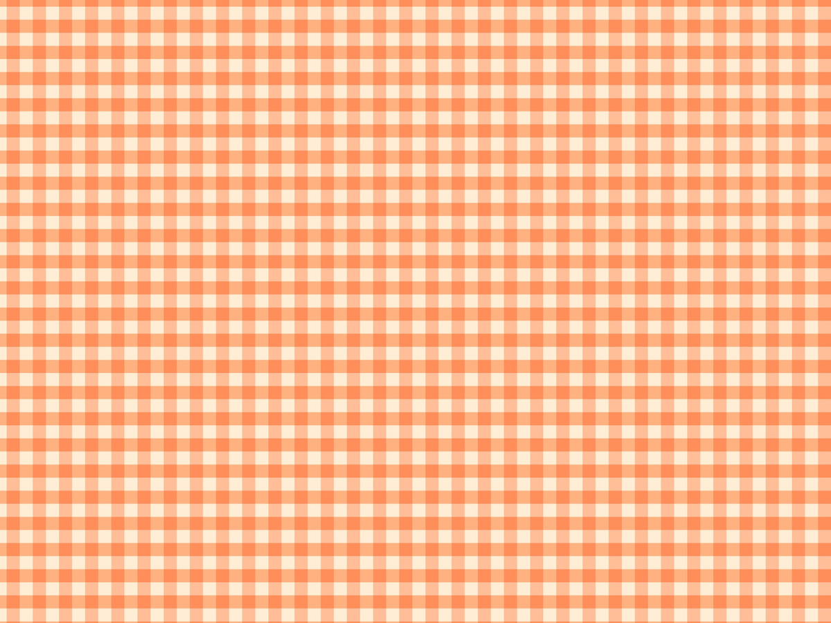 Peach Gingham Wallpaper in your room — zoomed