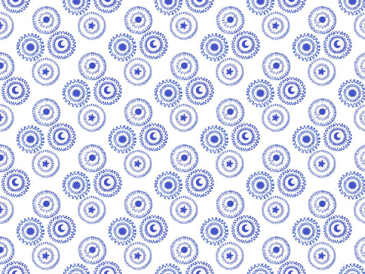 Porcelain Blue Removable Wallpaper