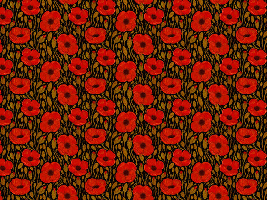 Dark Red Poppy Wallpaper
