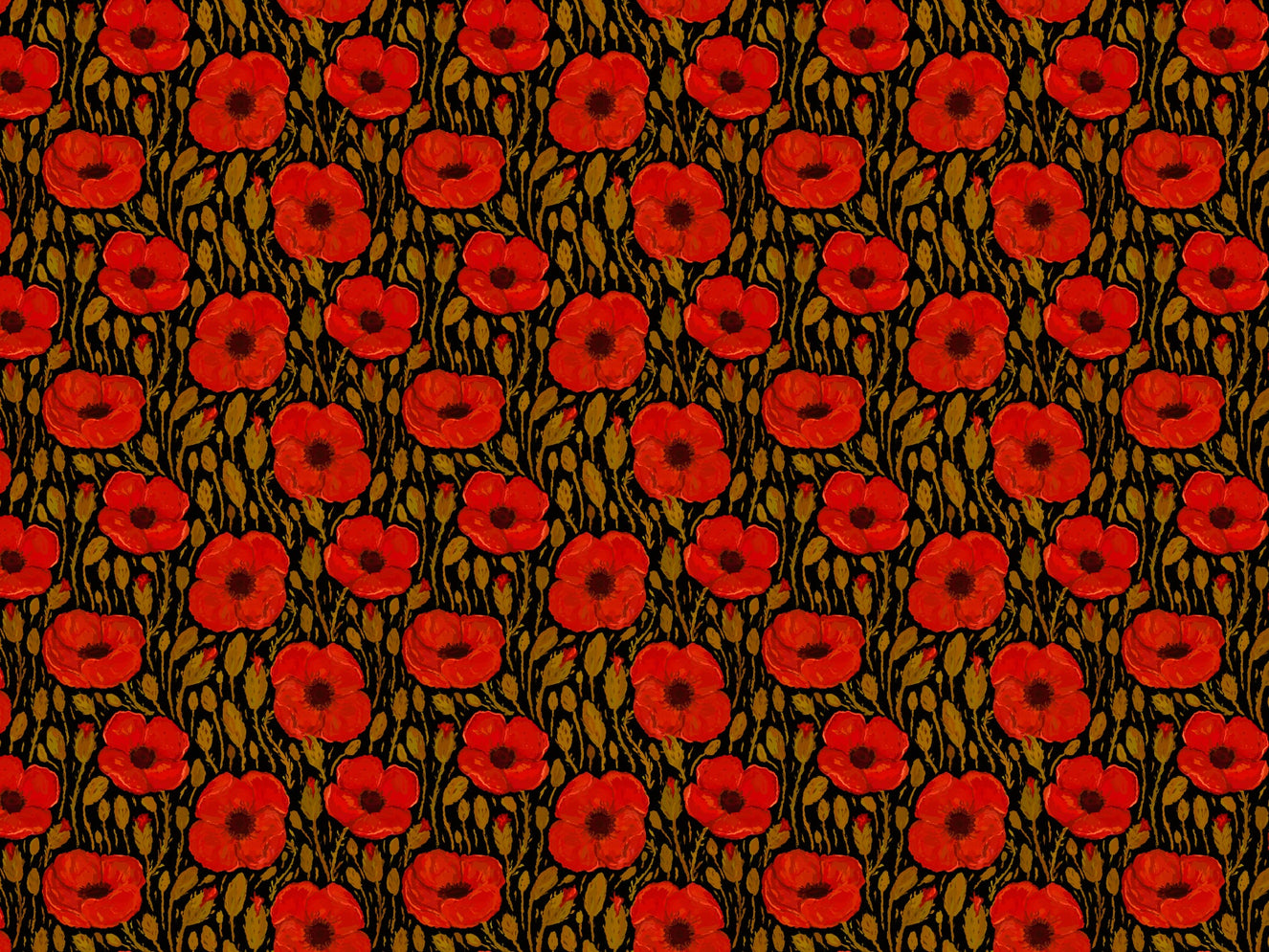 Dark Red Poppy Wallpaper