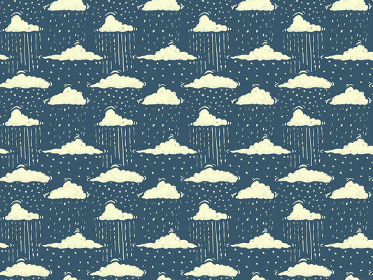 Blue Sky Above Rainy Clouds Wallpaper