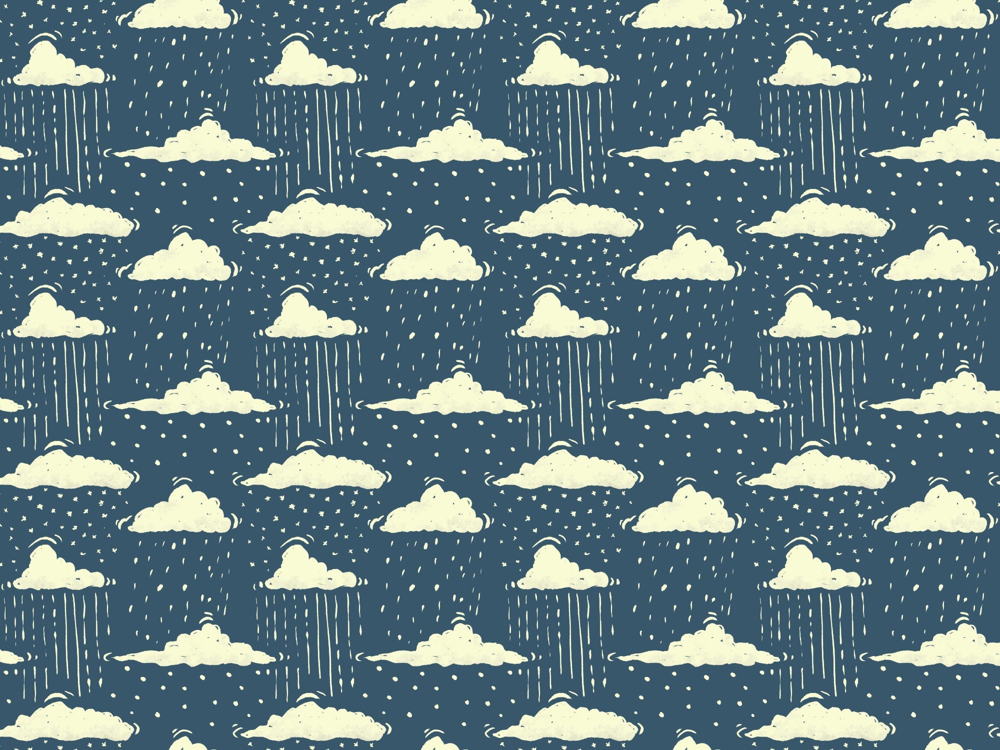 Blue Sky Above Rainy Clouds Wallpaper