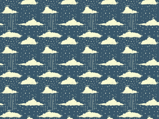 Blue Sky Above Rainy Clouds Wallpaper