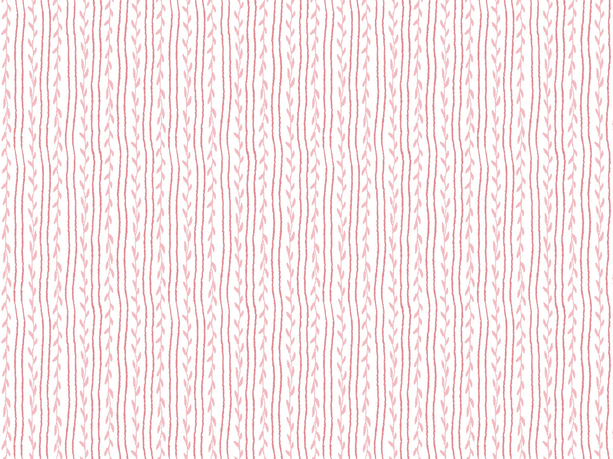 Soft Vines Pink Wallpaper