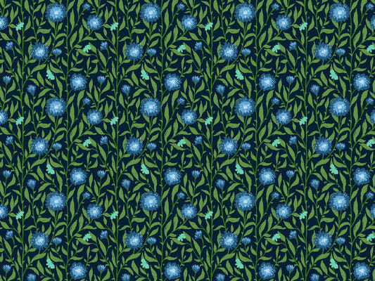 Spring Trellis Dark Green Wallpaper