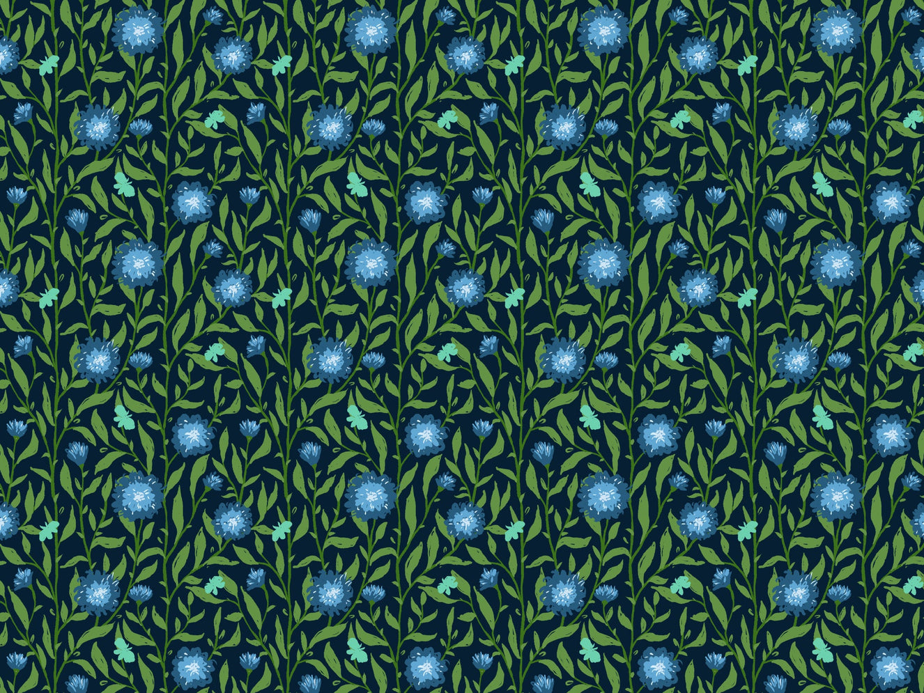 Spring Trellis Dark Green Wallpaper