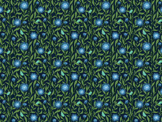 Spring Trellis Dark Green Wallpaper